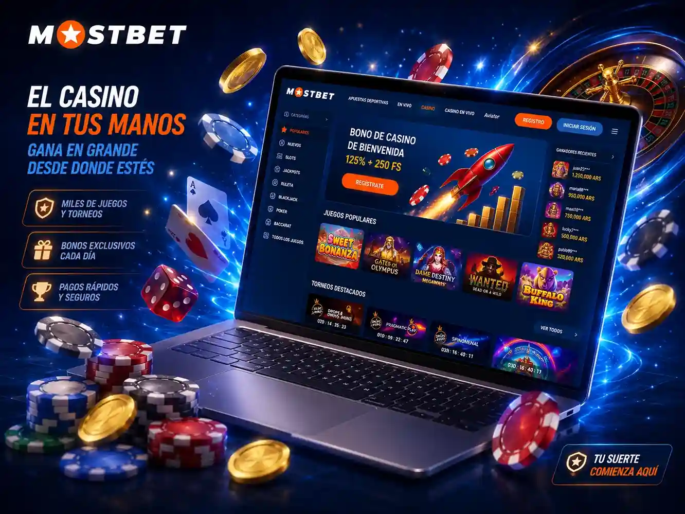Formulario de registro en Mostbet Argentina